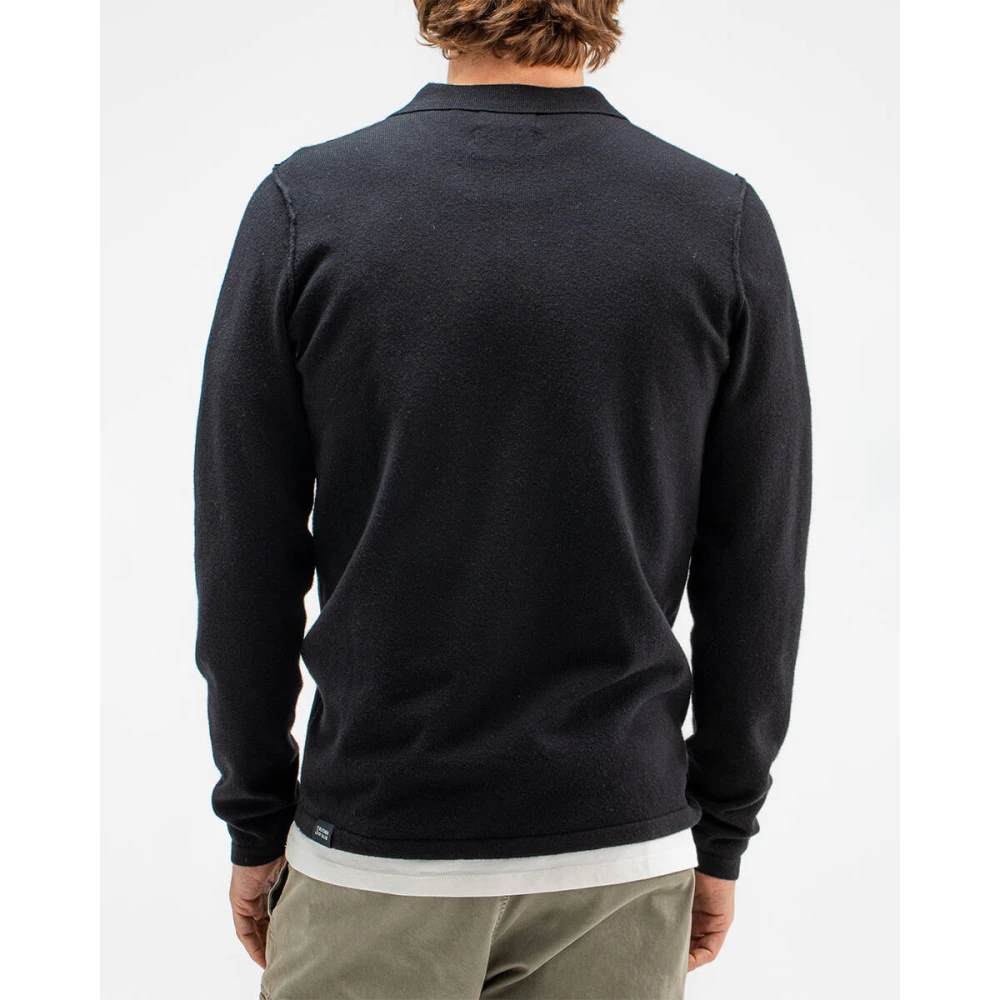 Butcher of Blue Clifden Polo Lange Mouw Black Heren