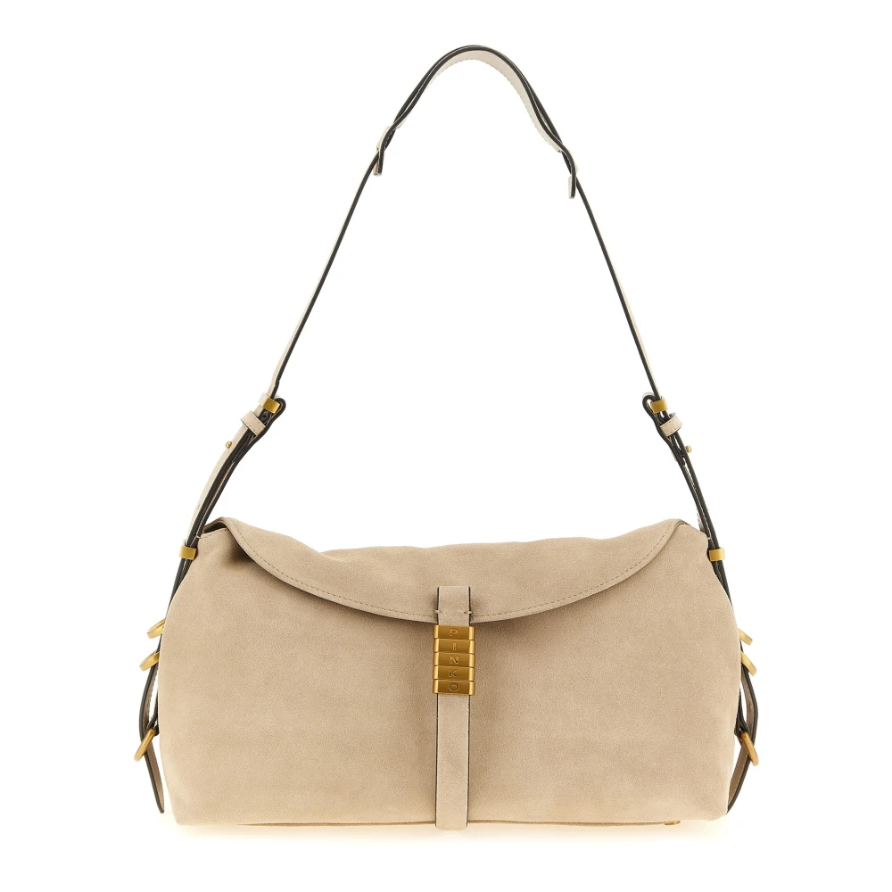 Pinko Women's Beige Saddle Bag
