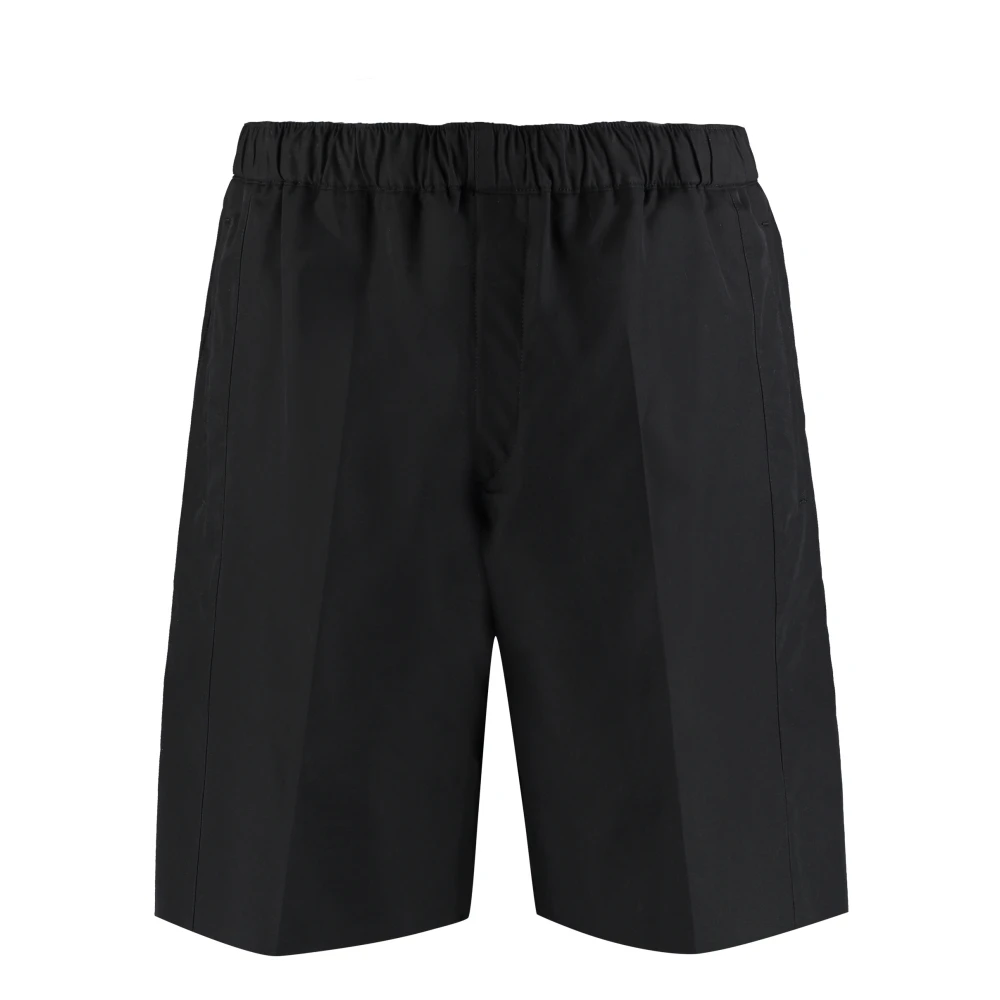 Alexander mcqueen Katoenen Bermuda Shorts met Nacre Knopen Black Heren