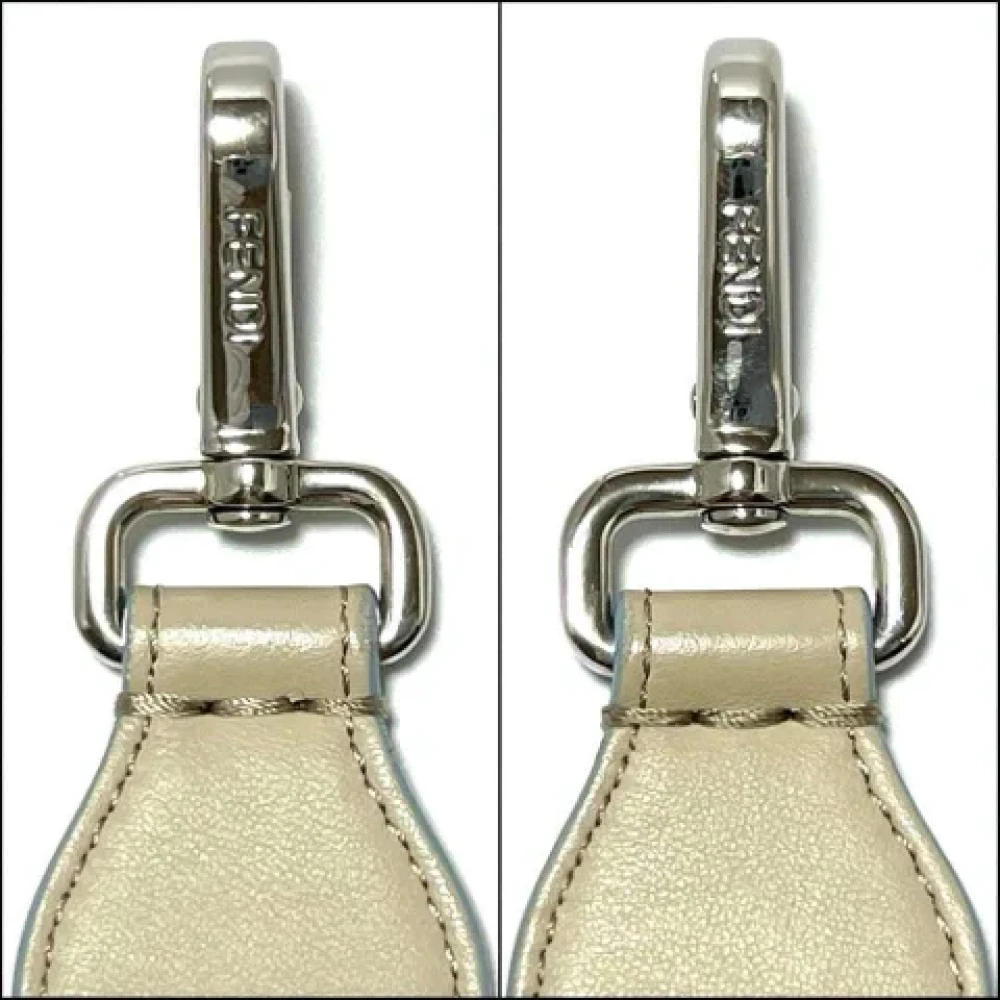 Fendi Vintage Pre-owned Leather home-office Beige Dames