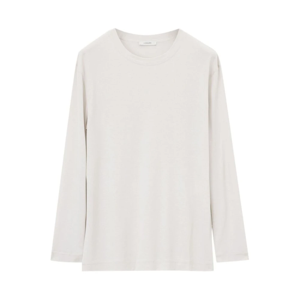 Lemaire Roomwit Katoenen Ronde Hals T-shirt White Heren
