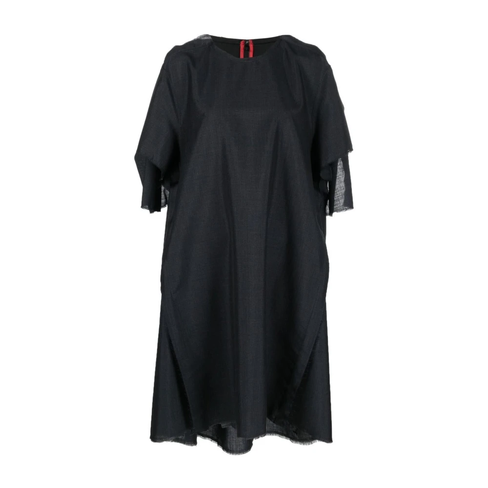 Maison Margiela Women's Black Midi Dress With Mohair And Wool
