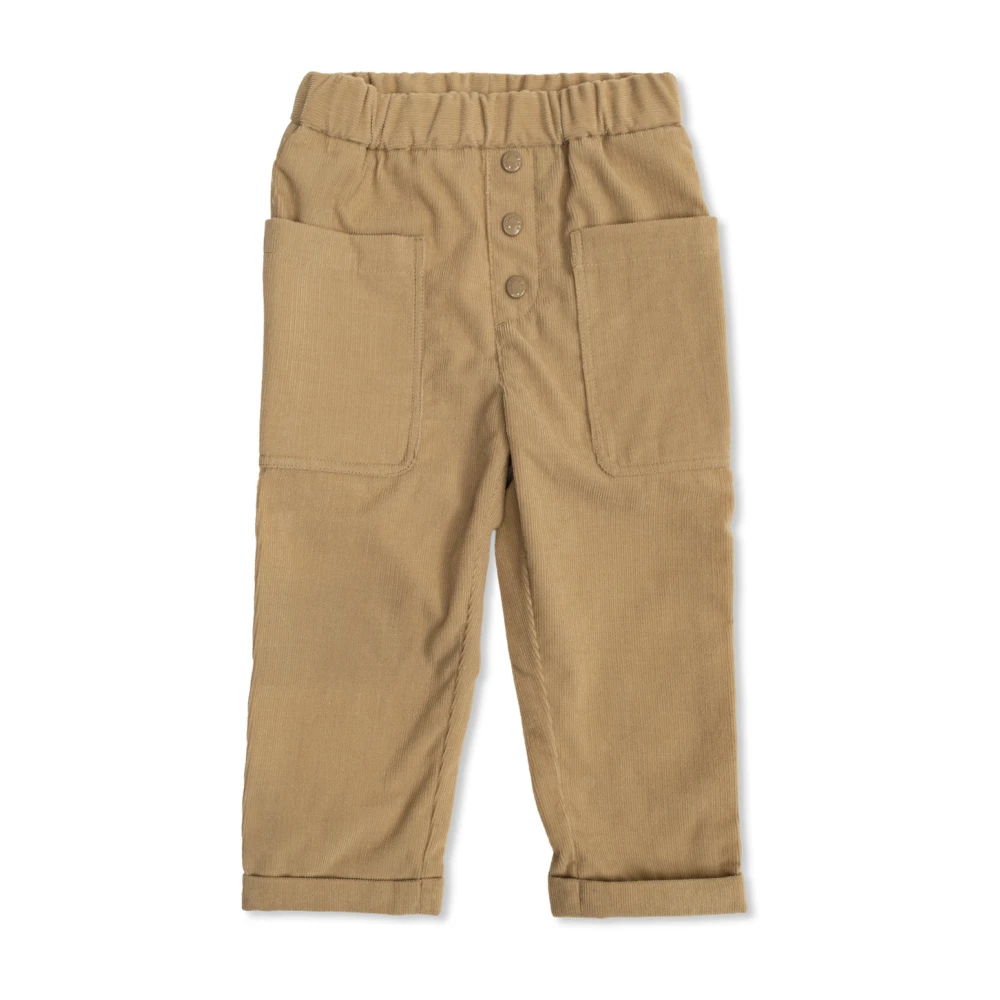 Moncler Corduroy Trousers - Unisex - Trousers - Beige - 3 Y | 98 Cm - Kids