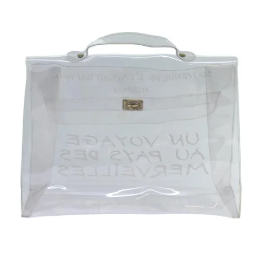 Hermès Vintage Pre-owned Vinyl handbags White Dames