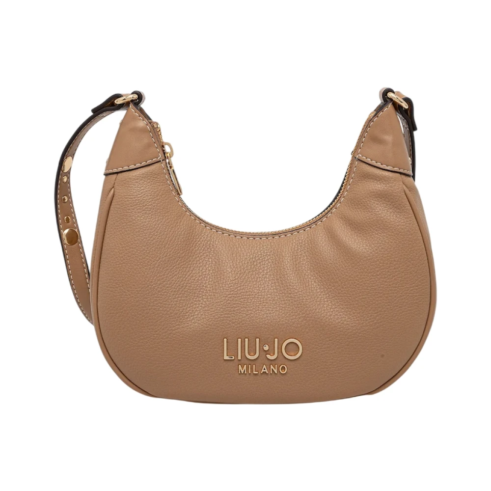 Liu Jo Vrouw Beige Tassen Dames, One Size, Polyester, Small Hobo Schoudertas