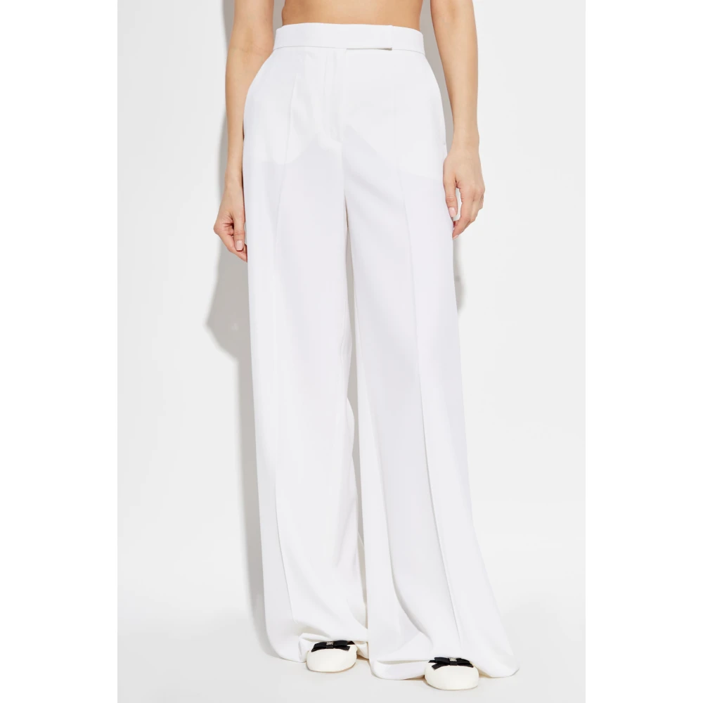 Max Mara Gekreukte broek Ninfa Beige Dames