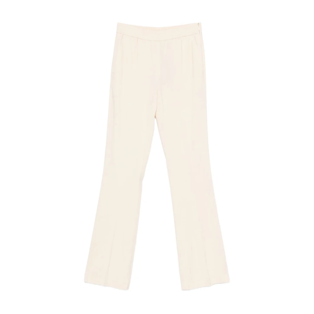 Twinset Women's Beige Wide Trousers - Wide Trousers - Xl - Trousers