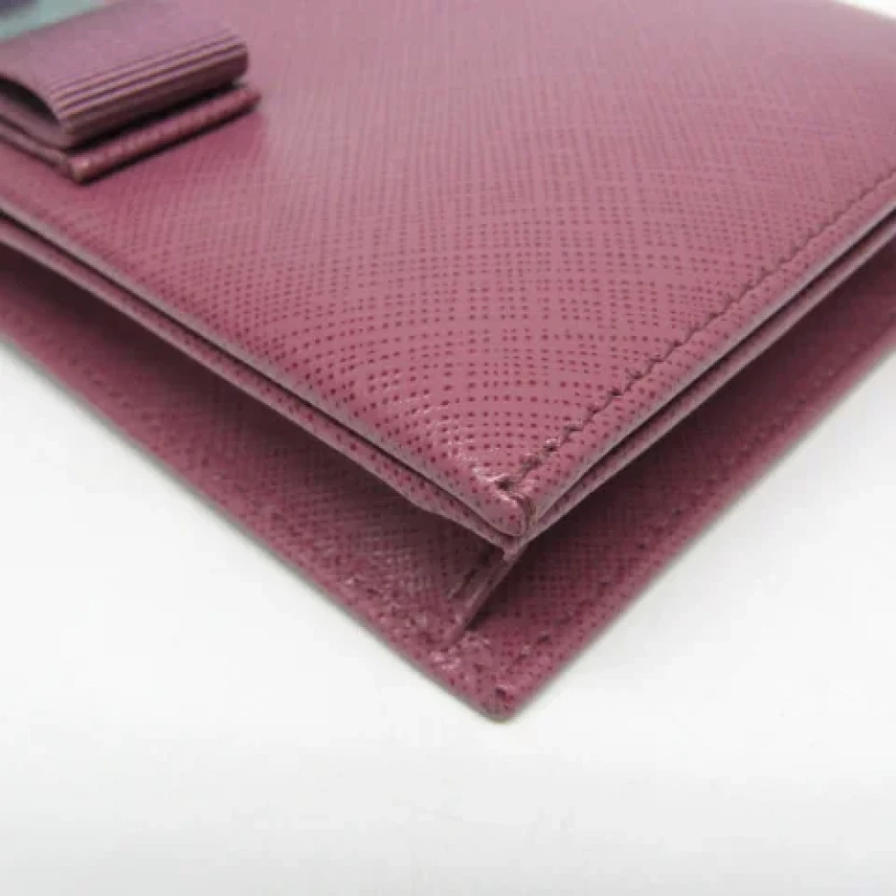 Salvatore Ferragamo Pre-owned Leather wallets Pink Dames