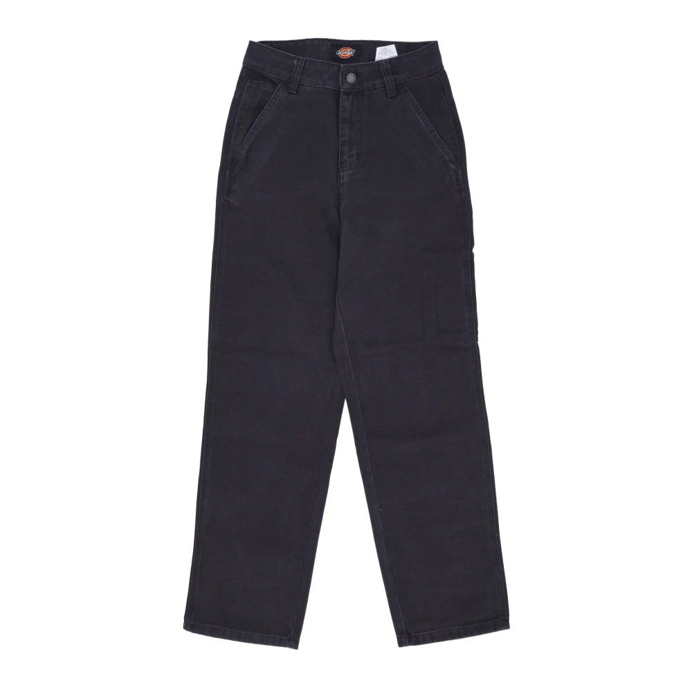 Dickies Stone Washed Wide Jeans Black, Dam