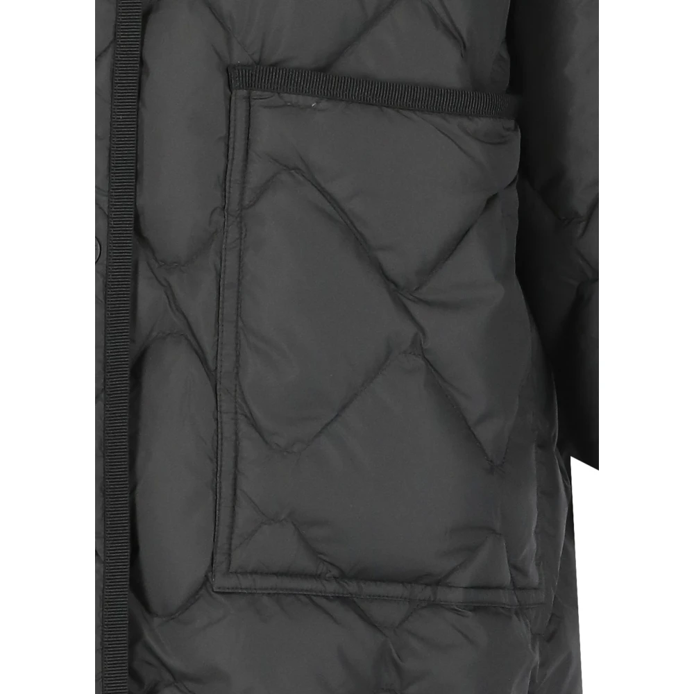 Woolrich Gewatteerde Zwarte Donsjas met Capuchon Black Dames
