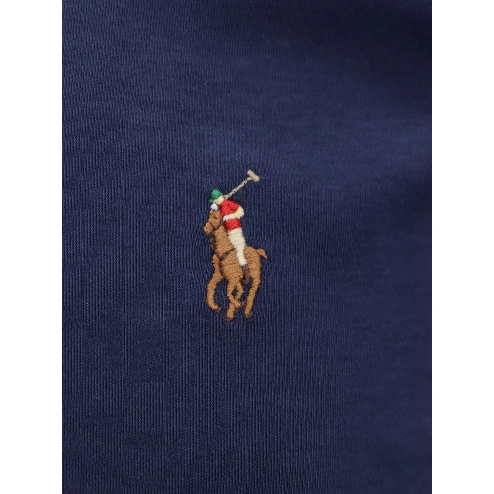 Polo Ralph Lauren Blauw Katoenen Poloshirt met Logoborduursel Blue Heren