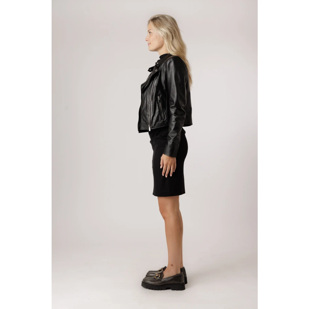 Arma Schapenleren Ritsjack Zwart Black Dames