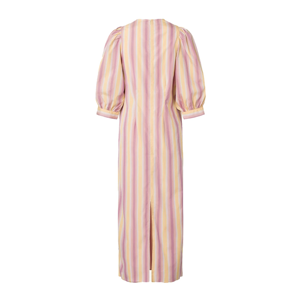 Samsøe Gestreepte Katoenen Midi Jurk Multicolor Dames