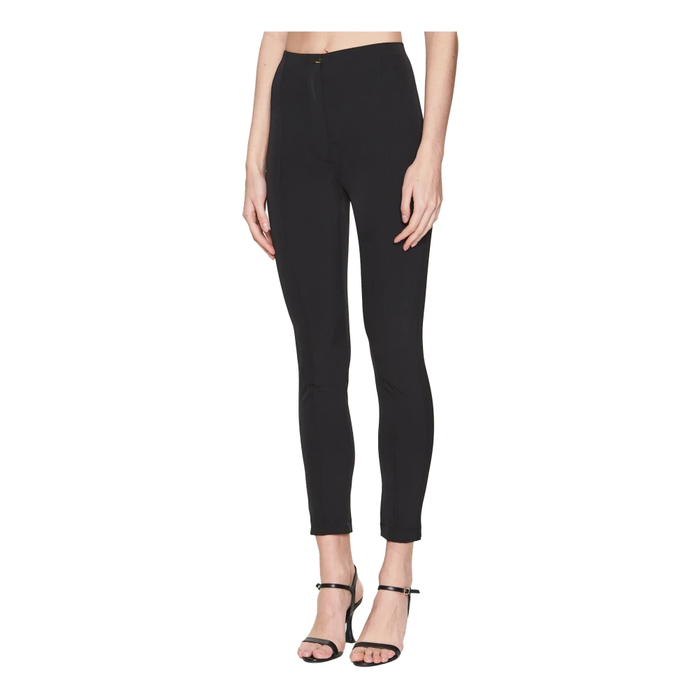 Patrizia Pepe Women's Black Pantalone - Cropped Trousers - M - Trousers