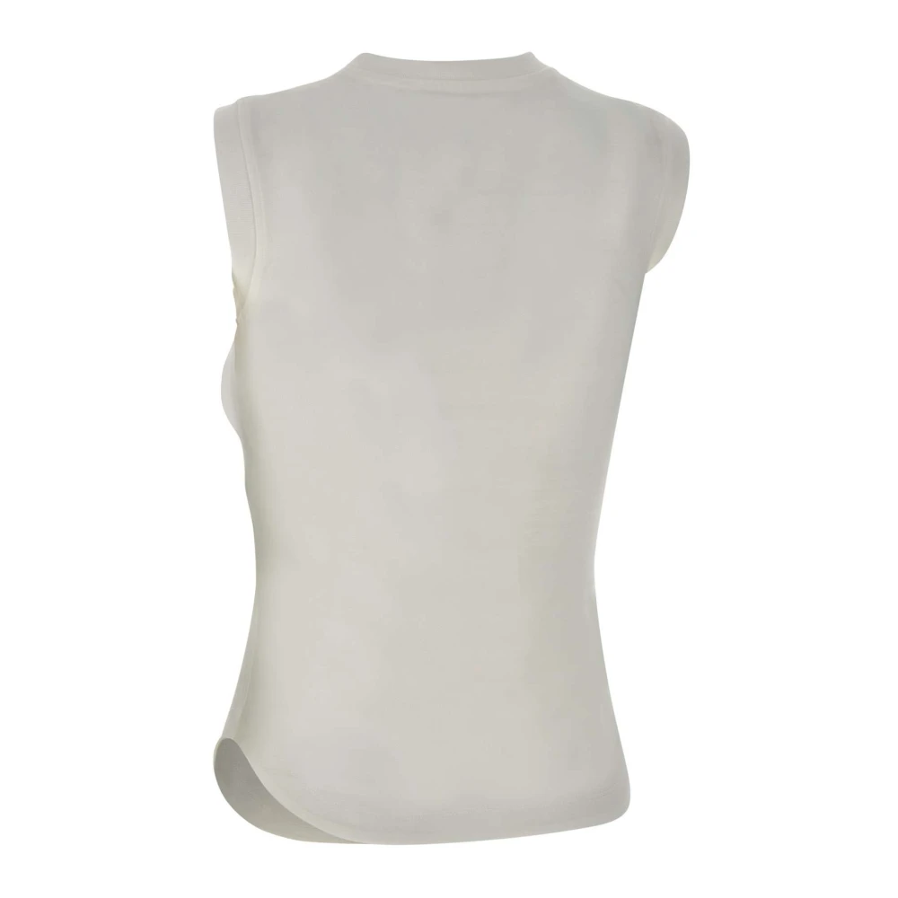 The Attico Witte Katoenen Tanktop Italië White Dames