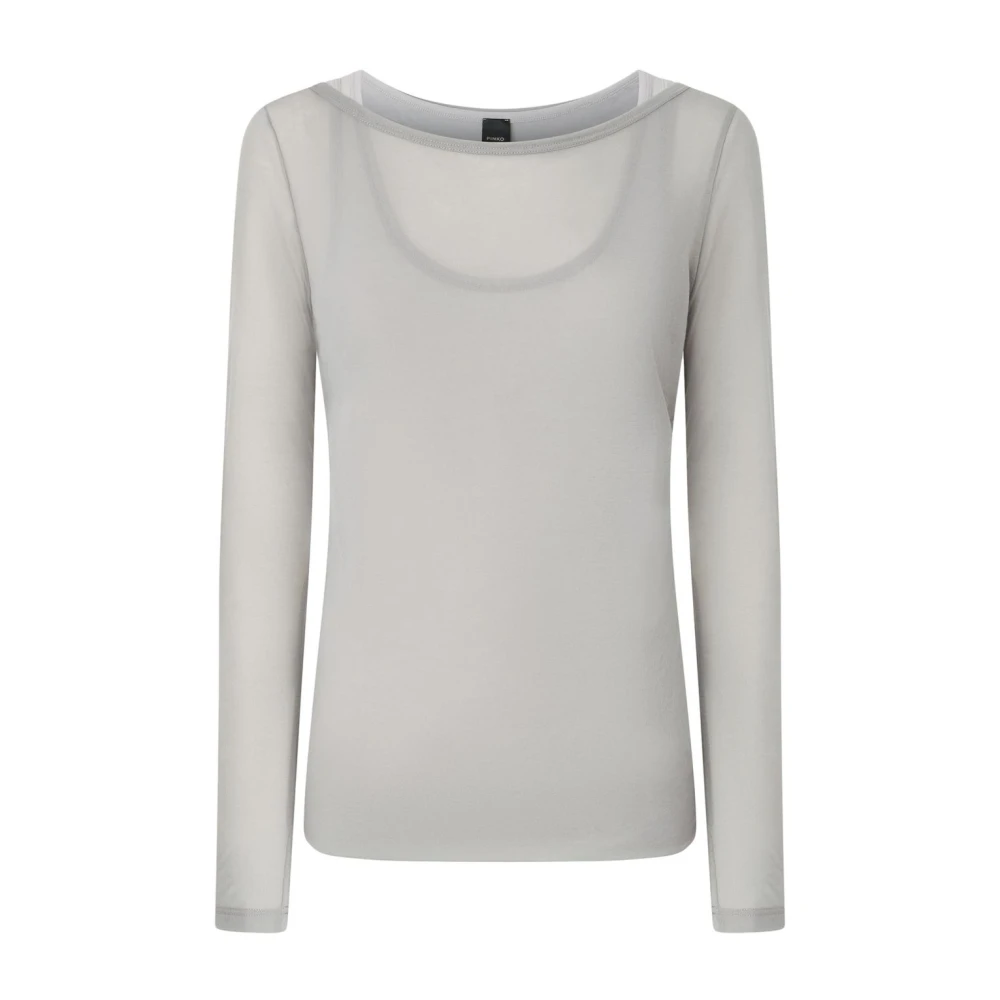 Pinko Grijze T-shirts en Polos Gray Dames