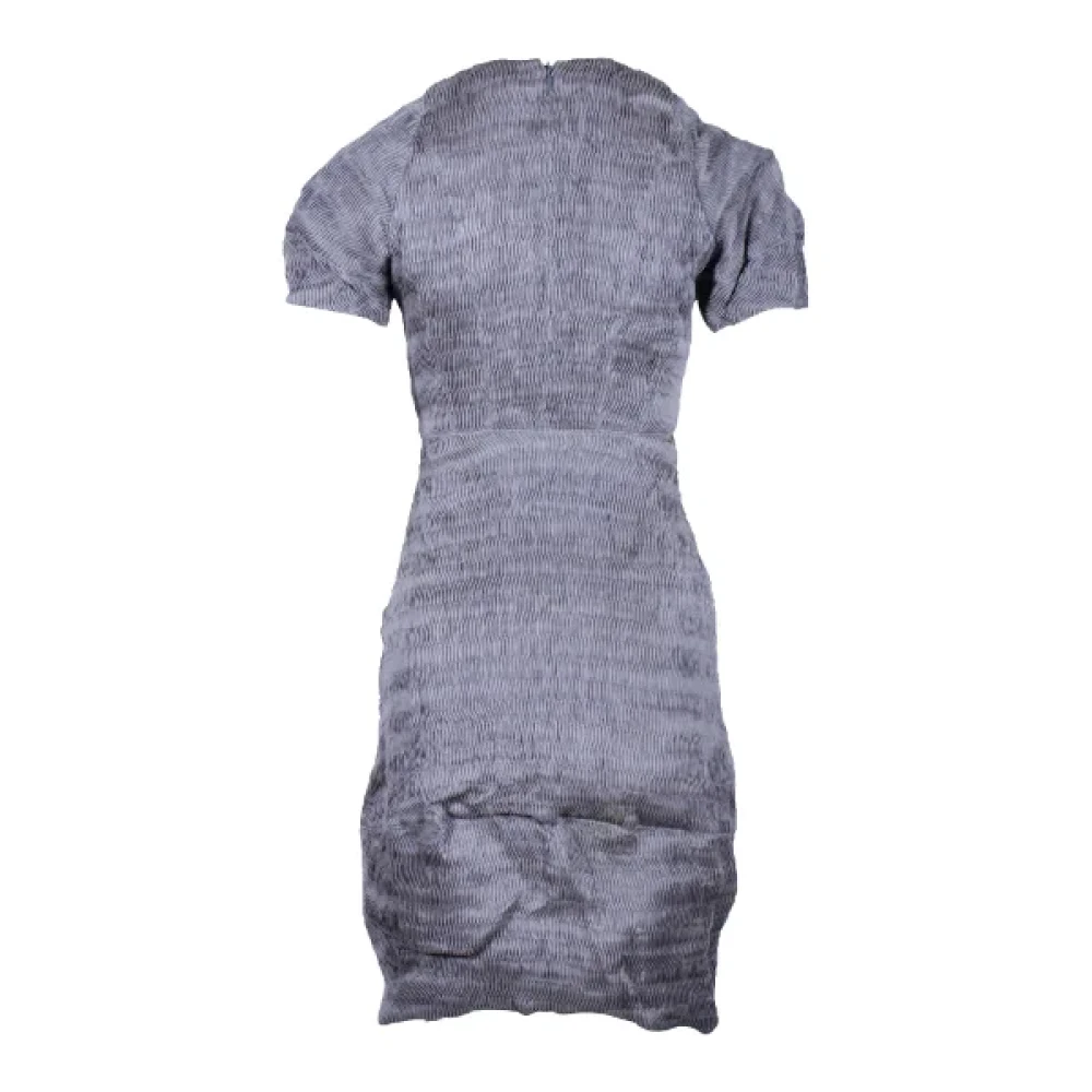 Burberry Vintage Pre-owned Silk dresses Gray Dames