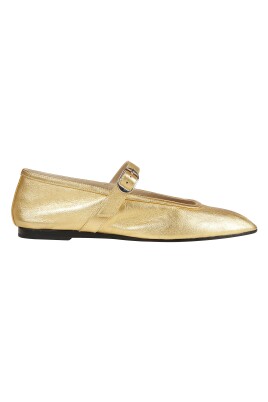guld-laeder-mary-jane-ballet-flats