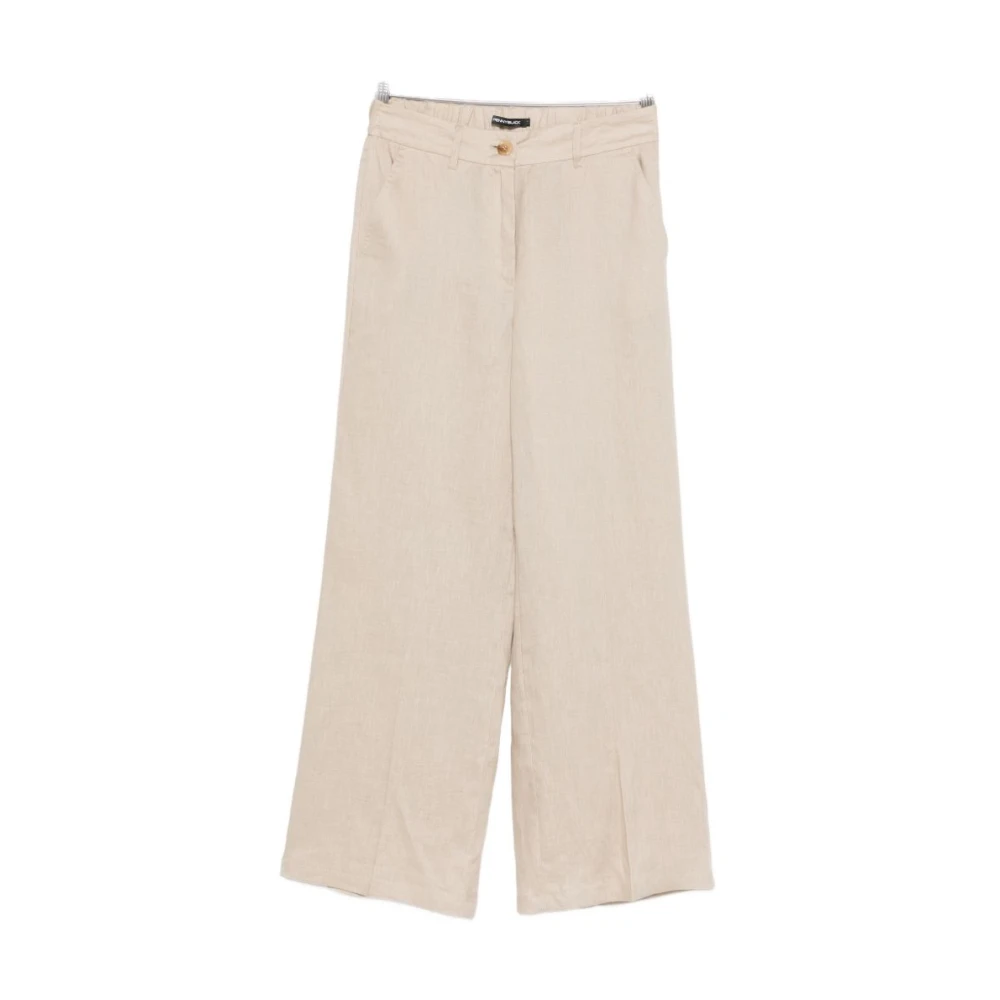 Pennyblack Vrouw Beige Broeken Dames, Xs, Wide Broeken