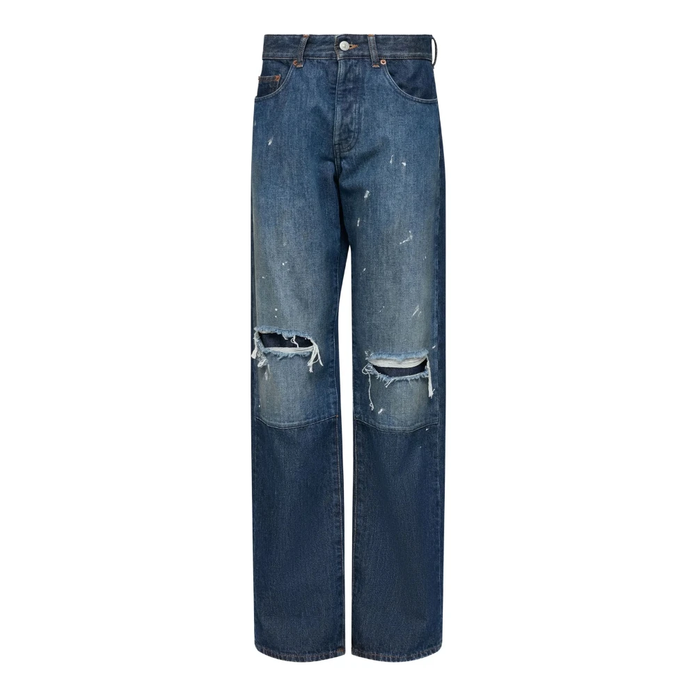 Mm6 Maison Margiela Donna Blu - Straight Jeans - Jeans - W28