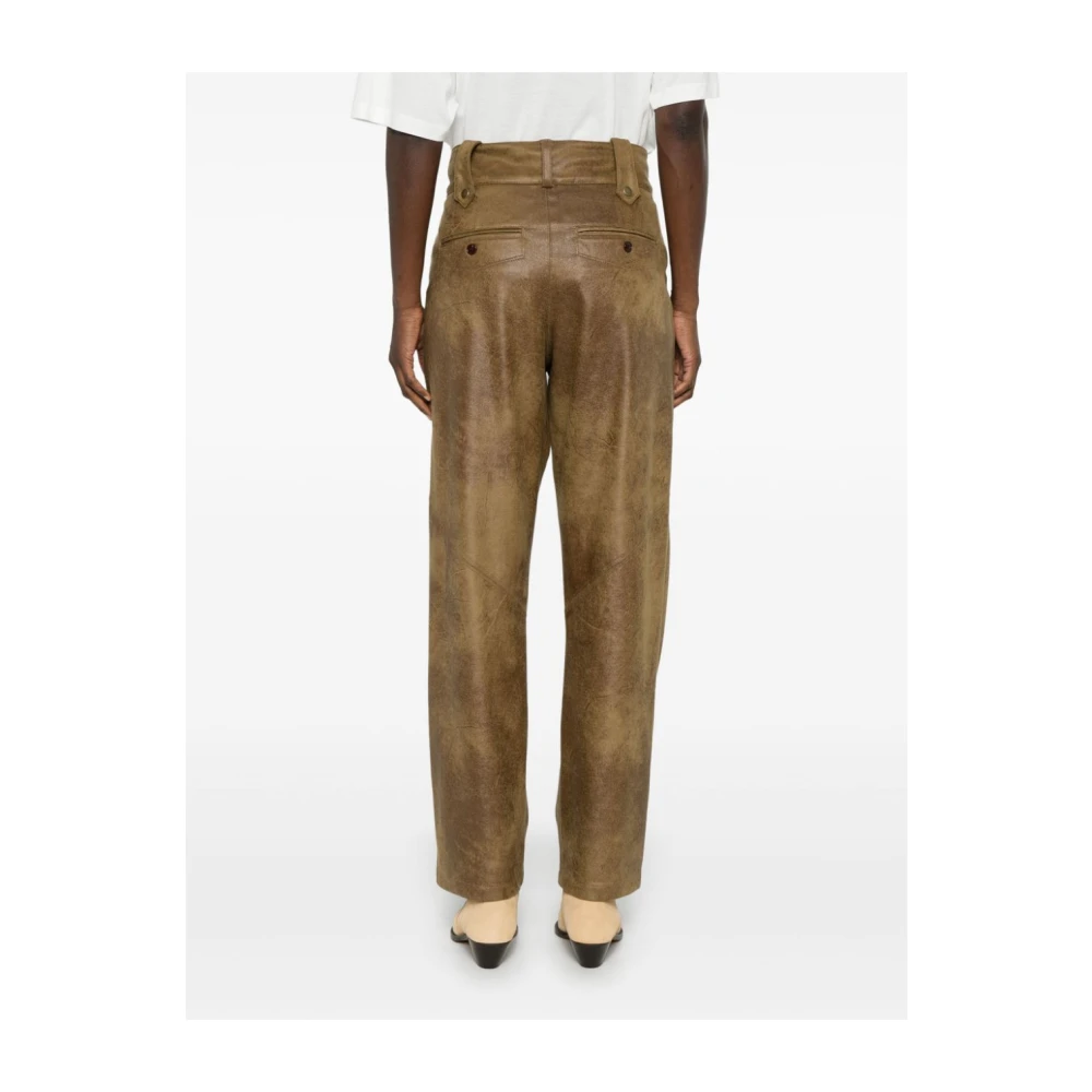 Isabel marant Wijde Gwen Bronzen Broek Brown Heren