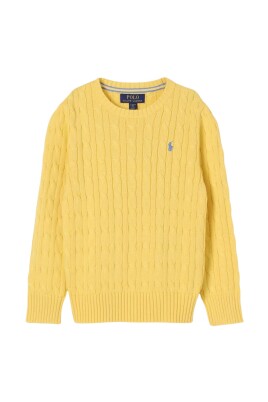 yellow-cable-knit-sweater-for-kids