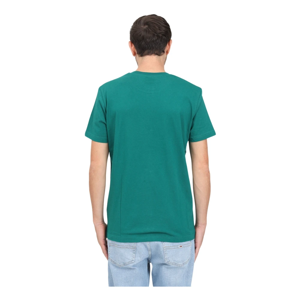Diadora Groene T-shirt met Logo Print voor Heren Green Heren