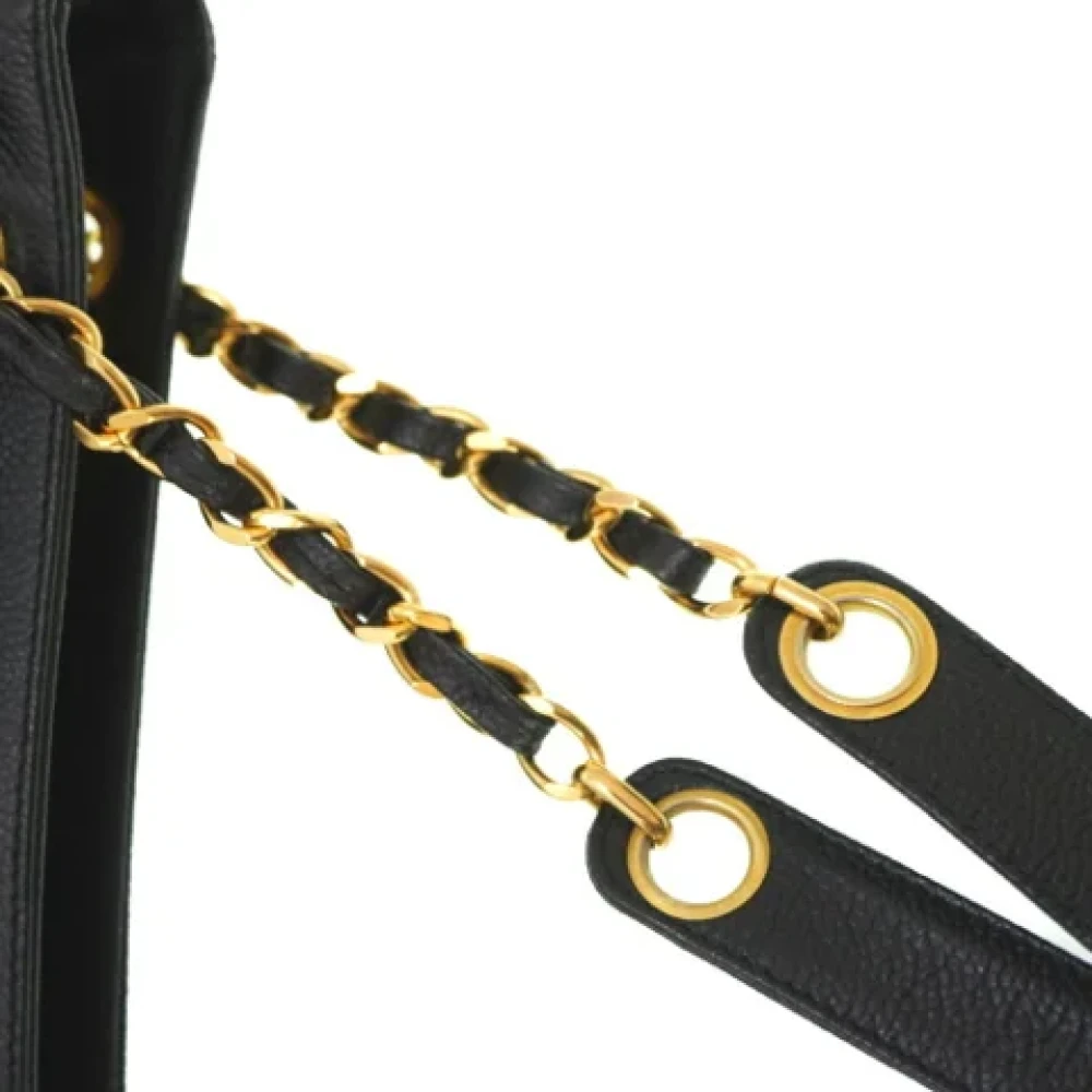 Chanel Vintage Pre-owned Leather shoppers Black Dames