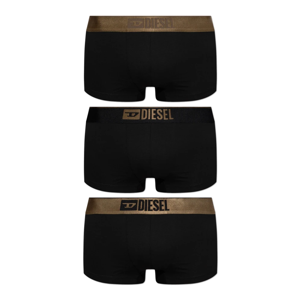 Diesel Driepak boxershorts Damien-Gft-3Pack Black Heren