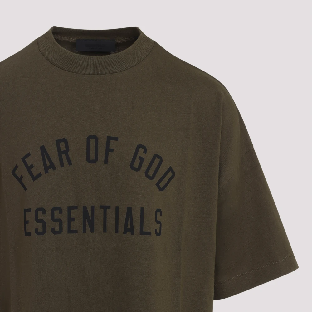 Fear Of God Olijf Tee Klassieke Stijl Green Heren