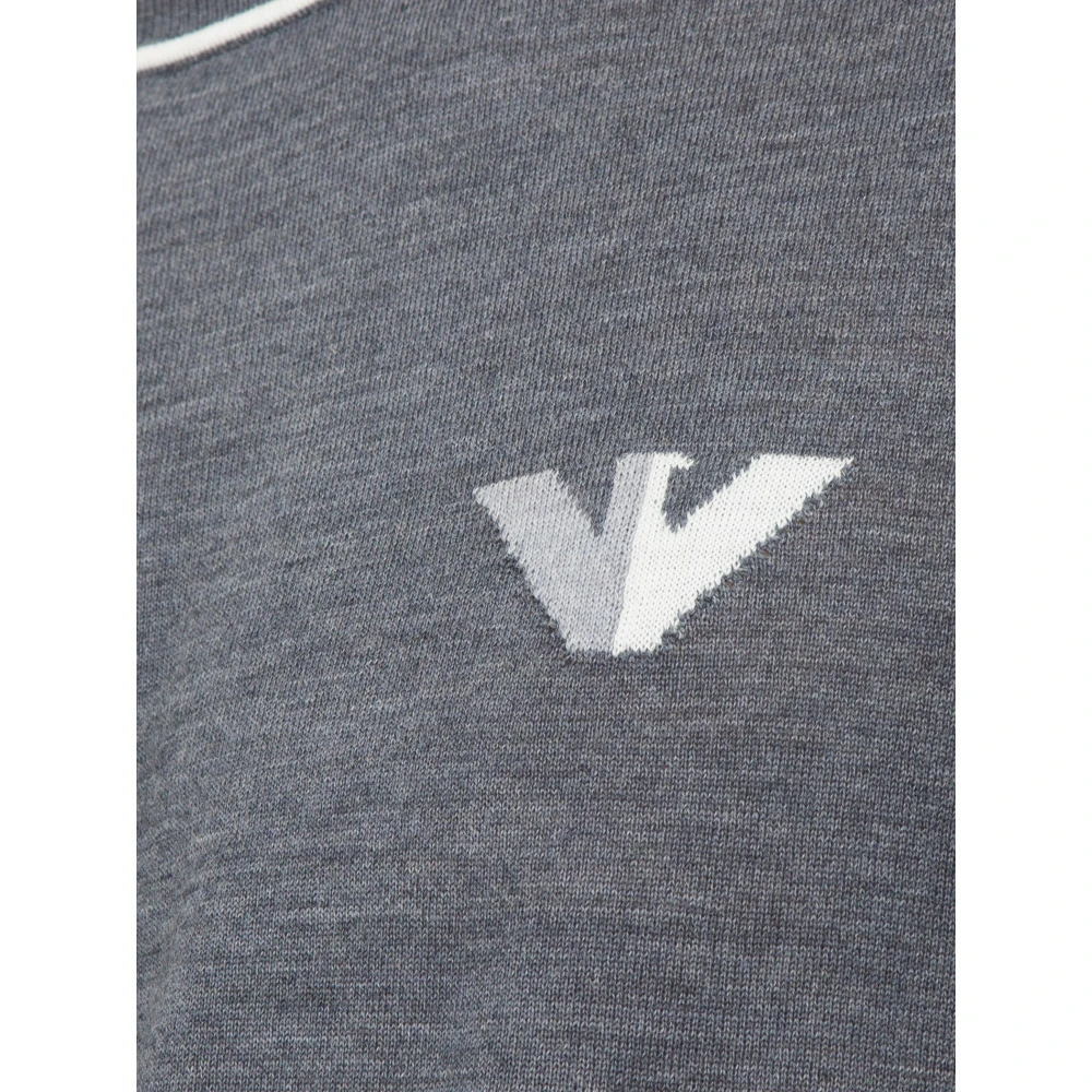 Emporio Armani Grijze Gebreide Trui Gray Heren