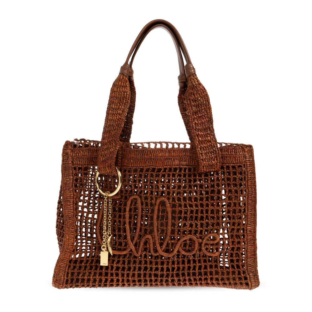 Chloé , Shopping Bags, Female, Brown, One Size, Summer Banana East-West Tote