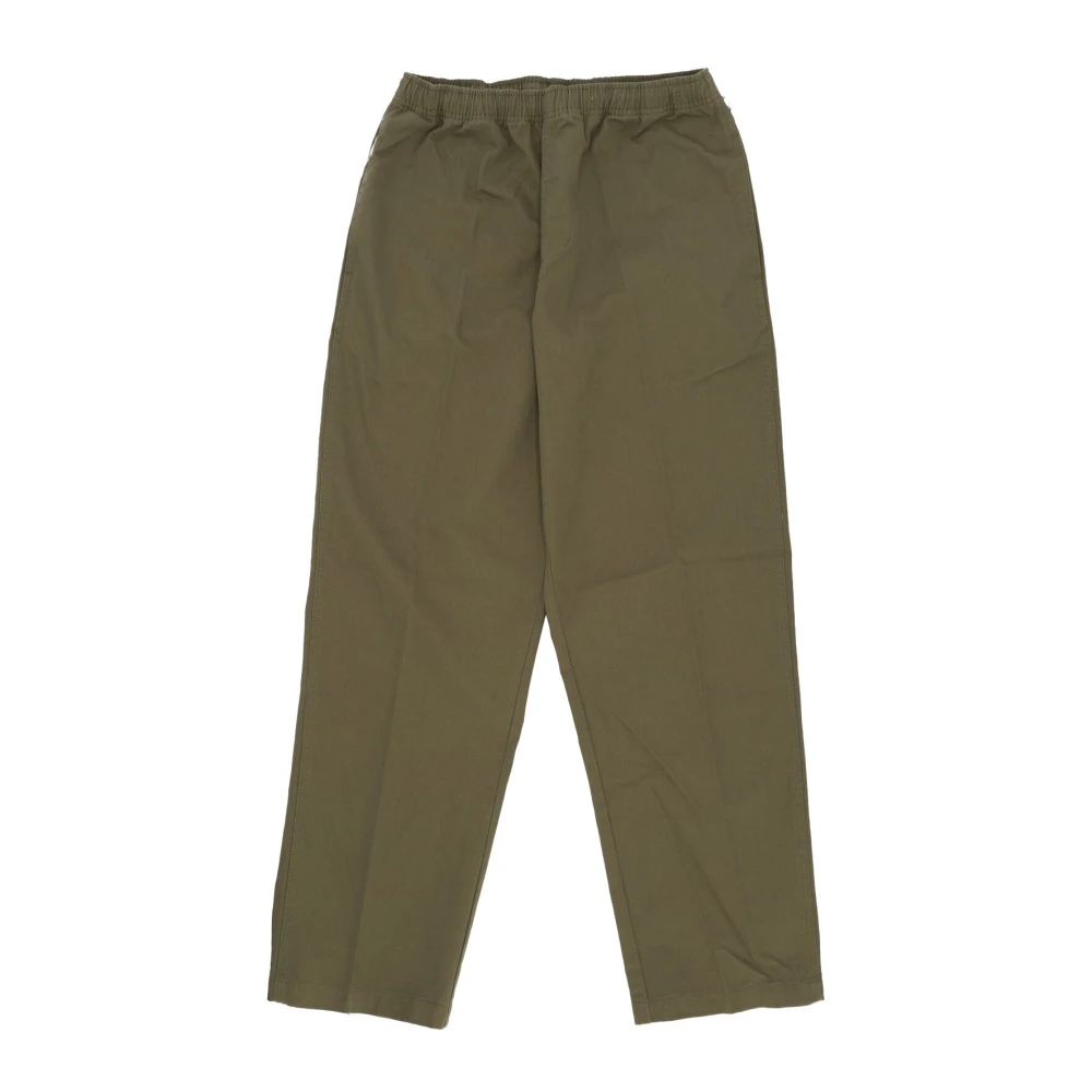 Obey Groene Twill Lange Broek Elastische Trekkoord Green Heren