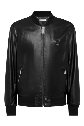 Leather Bomber Skull