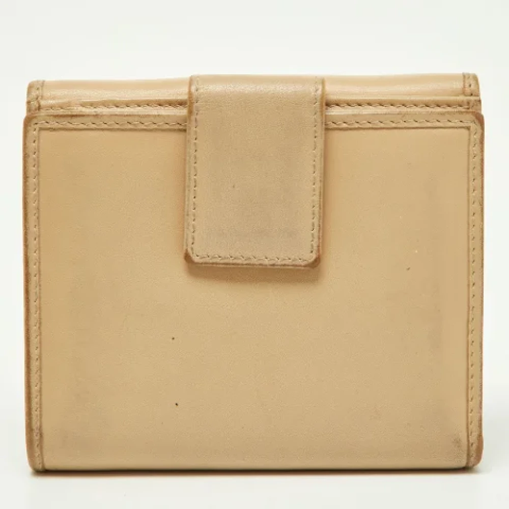 Gucci Vintage Pre-owned Leather wallets Beige Dames