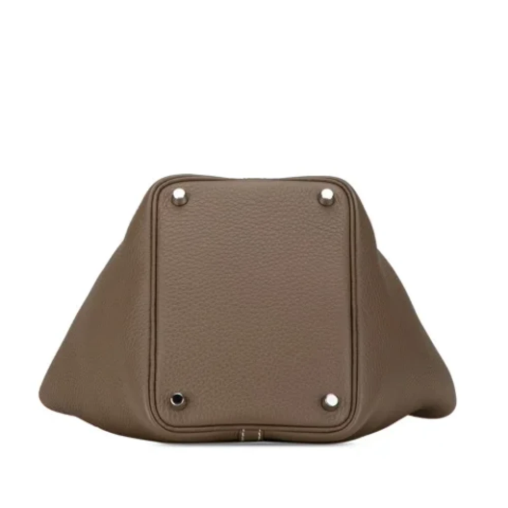 Hermès Vintage Pre-owned Leather hermes-bags Gray Dames