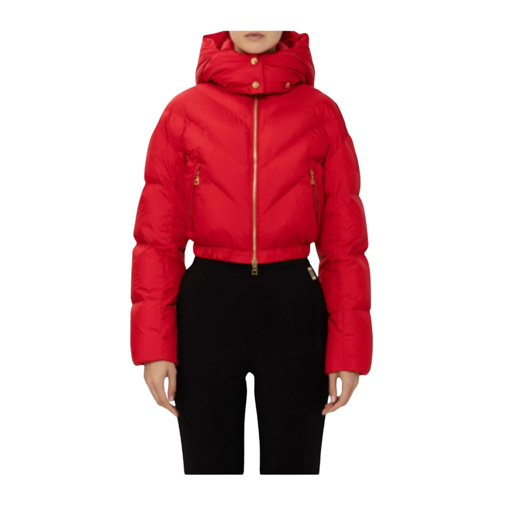 Elisabetta Franchi Rode Winterjas voor Vrouwen Red Dames