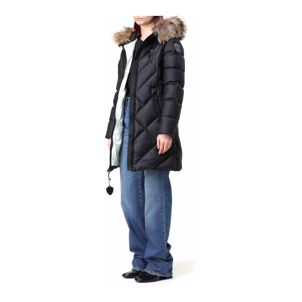 Blauer Zwarte Winterjassen Black Dames