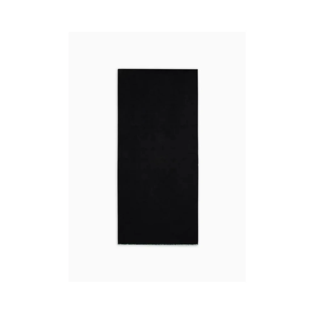 Emporio Armani Eagle Jacquard Modal Viscose Sjaal Black Unisex