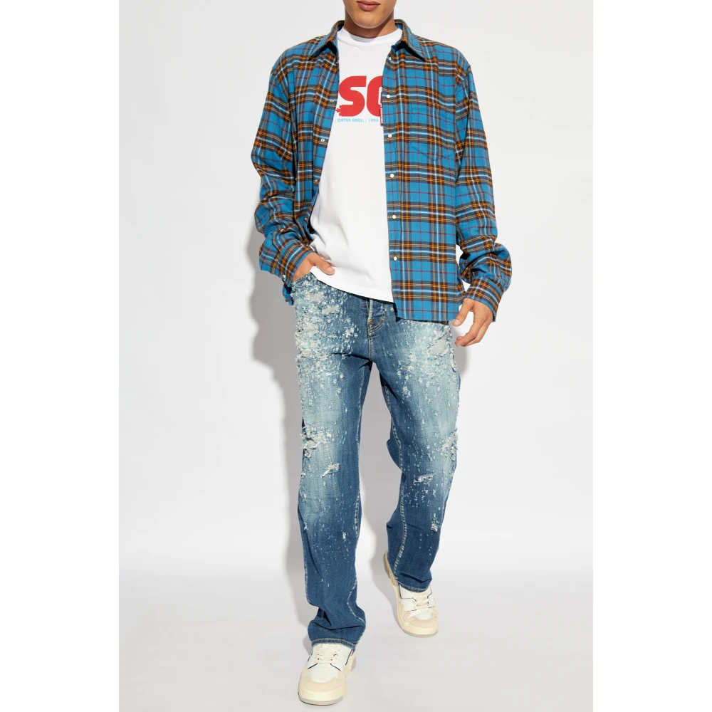 Dsquared2 T-shirt met logo White Heren