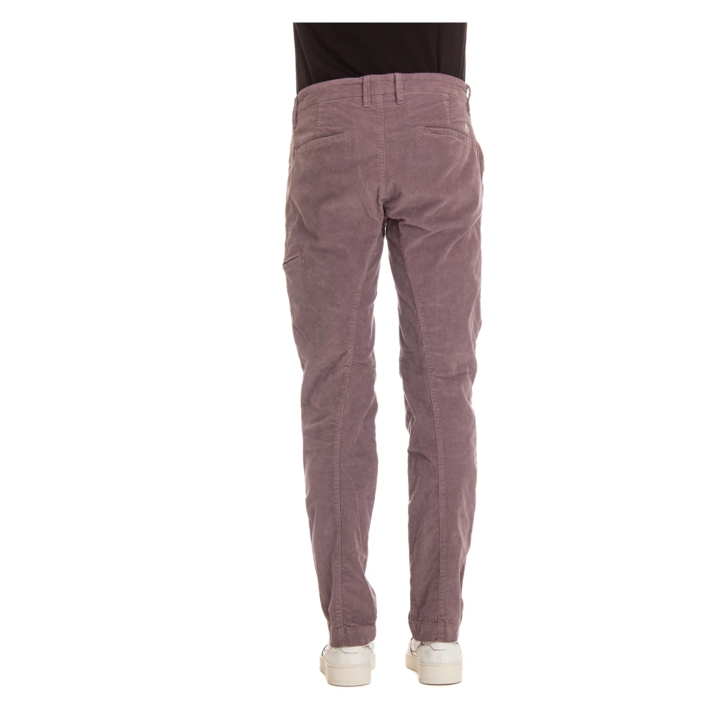 C.P. Company Corduroy Stretch Broek Old Dyed Fit Purple Heren