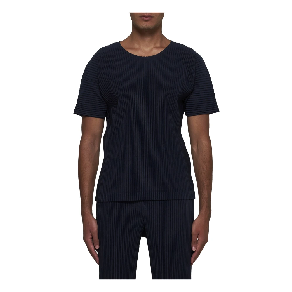 Issey Miyake Blauwe T-shirts en Polos Blue Heren
