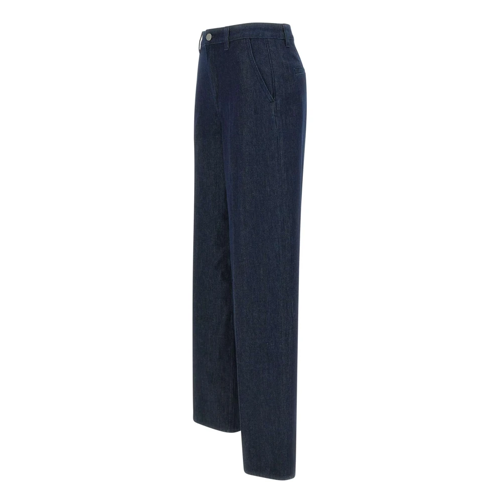 Theory Wide St Trsr Midnight Blue Jeans Blue Dames