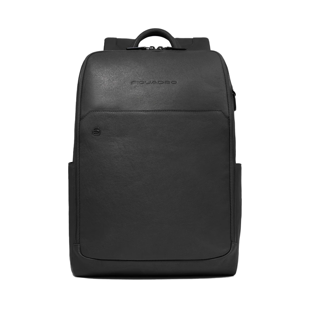 Piquadro Herren Schwarz Business-Rucksack Für Mit Ipad®Pro 12,9-Fach, Stoßfest Ausgepolstert Und Rfid-Geschützt