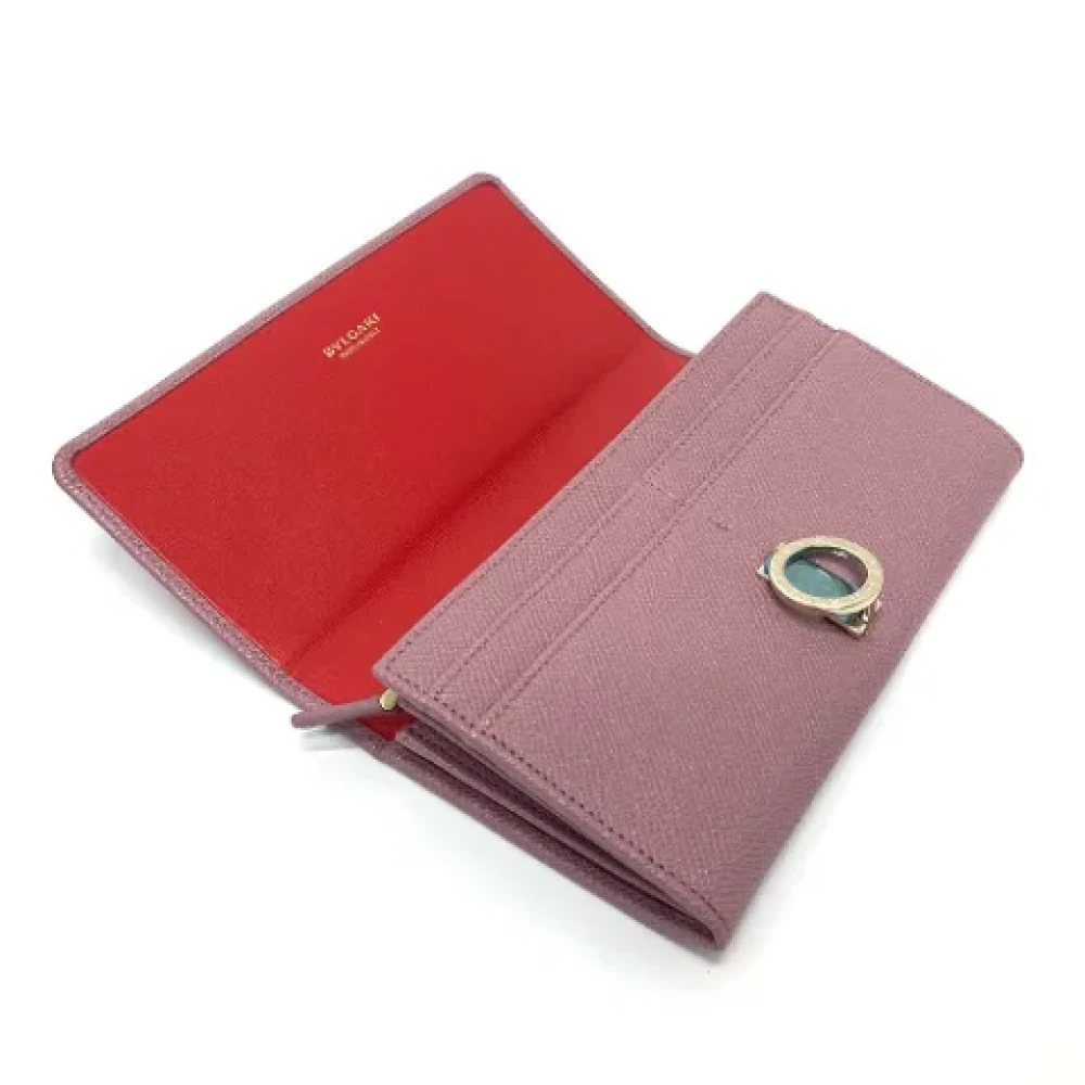 Bvlgari Vintage Pre-owned Leather wallets Pink Dames