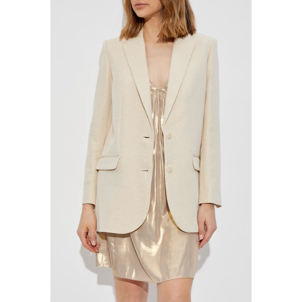 Zadig & Voltaire Blazer met glinsterend garen Beige Dames