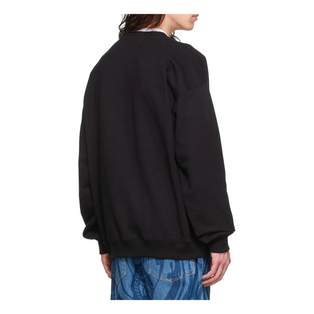 Versace Luxe Zwarte Katoenen Sweatshirt voor Heren Black Heren