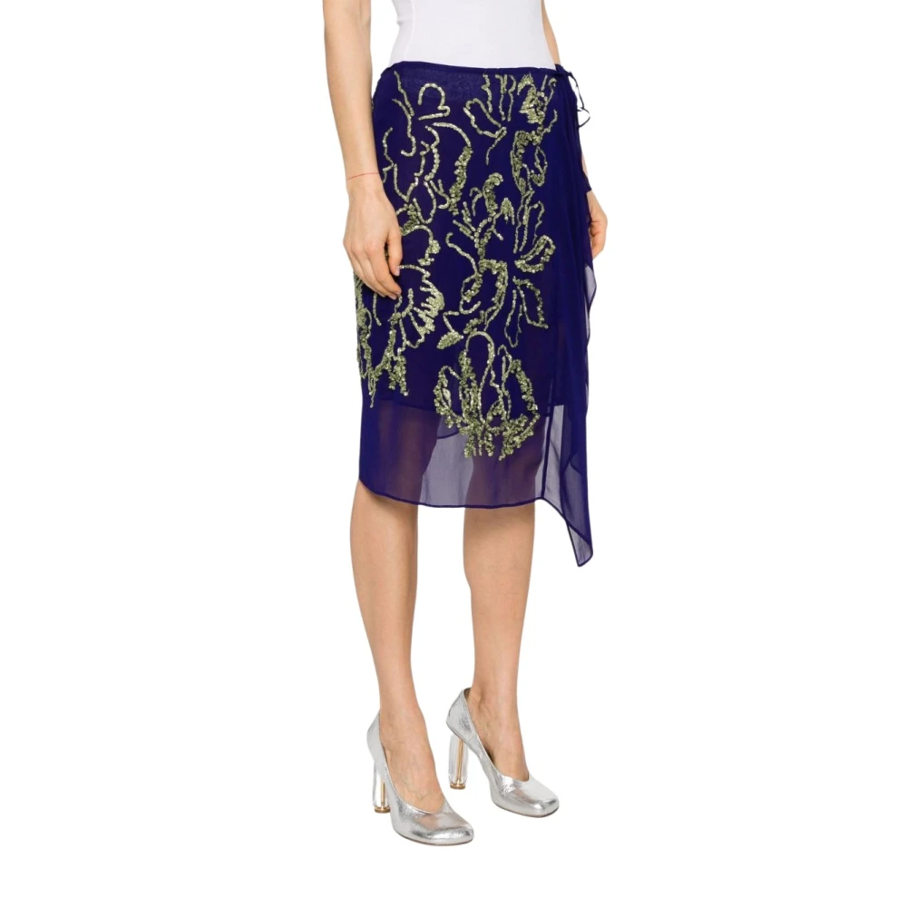 Dries Van Noten Stijlvolle Rokken Collectie Purple Dames