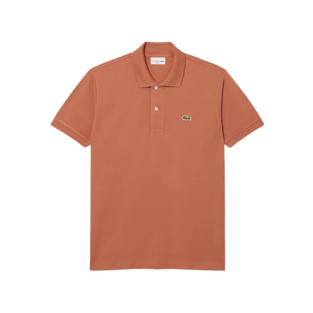 Lacoste Mannelijk Bruin Tops Heren, L, Polo Korte Mouw