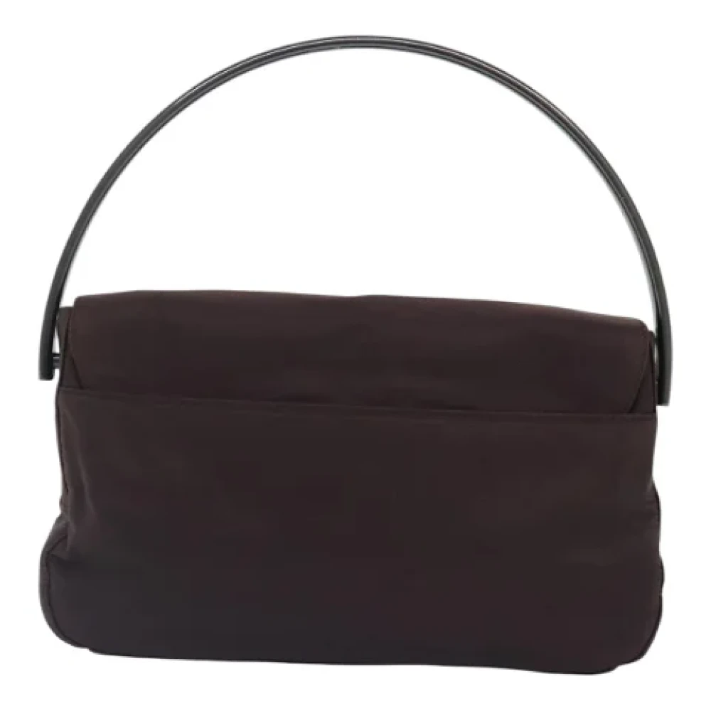 Prada Vintage Pre-owned Nylon handbags Brown Dames